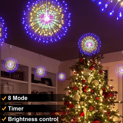 🎄Hängende Starburst Fairy Lights für Weihnachten